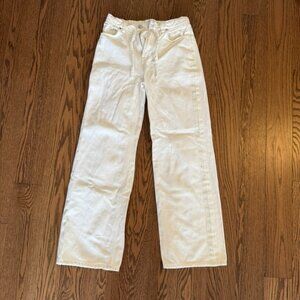 Derek Lam 10 Crosby size 26 white lace trim jeans